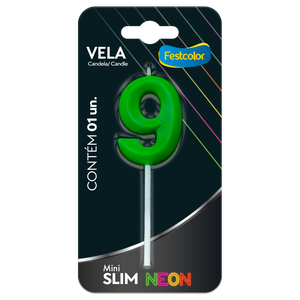 VELA MINI SLIM NEON VERDE N 9