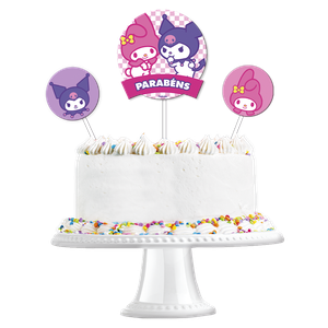 KIT TOPO DE BOLO MY MELODY E KUROMI