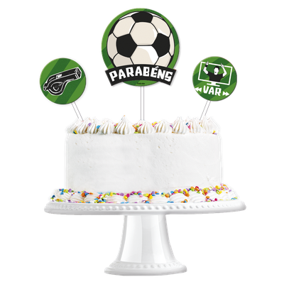Produto Festcolor - KIT TOPO DE BOLO FUTEBOL