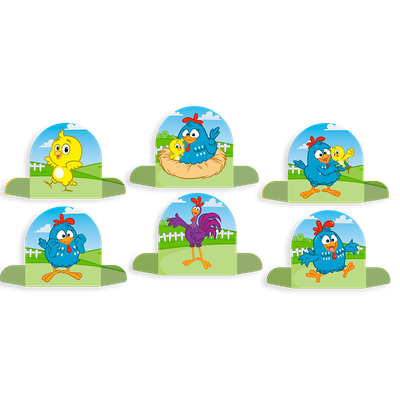 Produto Festcolor - KIT FESTA GALINHA PINTADINHA DECORAÇÃO DE MESA