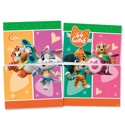 Produto Festcolor - PAINEL 4 PARTES 44 GATOS