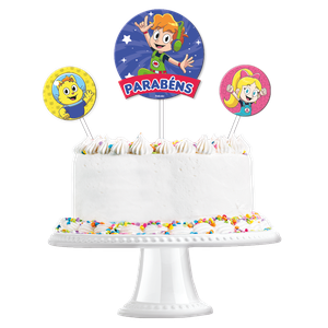 KIT TOPO DE BOLO GATO GALÁCTICO