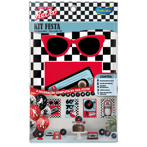 KIT FESTA 24 PEÇAS FESTA RETRO