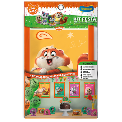 Produto Festcolor - KIT FESTA 24 PEÇAS 44 GATOS
