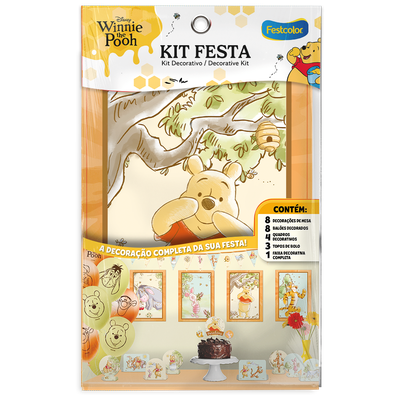 Produto Festcolor - KIT FESTA 24 PECAS URSINHO POOH ESPECIAL