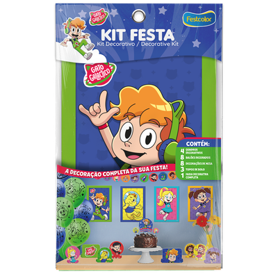 Produto Festcolor - KIT FESTA 24 PECAS GATO GALÁCTICO