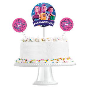 KIT TOPO DE BOLO GUERREIRAS DO K-POP