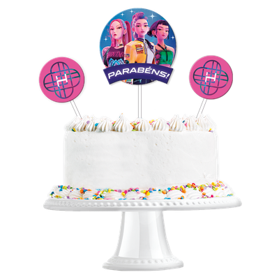 Produto Festcolor - KIT TOPO DE BOLO GUERREIRAS DO K-POP