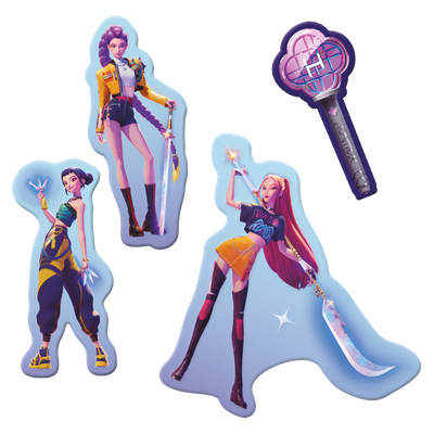 Produto Festcolor - MINI PERSONAGENS DECORATIVOS GUERREIRAS DO K-POP