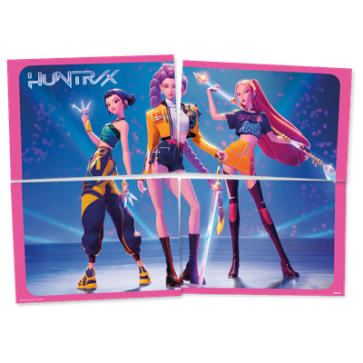 Produto Festcolor - PAINEL 4 PARTES GUERREIRAS DO K-POP