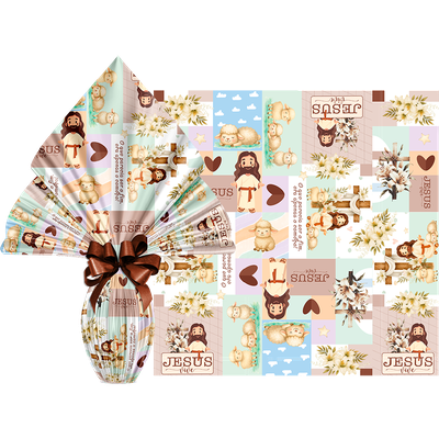 Produto Festcolor - FOLHA POLI PERSOLIZADO PÁSCOA CRISTÃ 70X90 CM