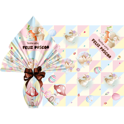 Produto Festcolor - SACO POLI PRATIC 39X39 PÁSCOA ENCANTADA