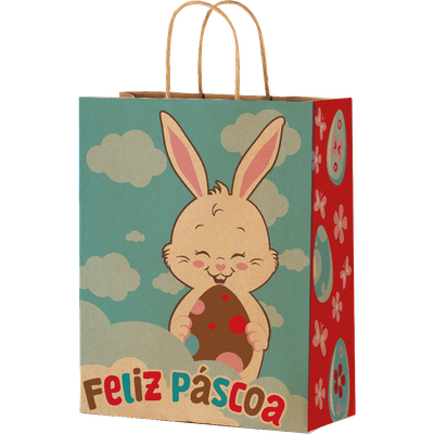 Produto Festcolor - SACOLA DE PAPEL PP 18X14X7 PÁSCOA DIVERTIDA