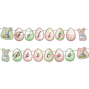 FAIXA DECORATIVA PÁSCOA RABBIT