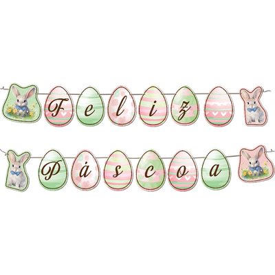 Produto Festcolor - FAIXA DECORATIVA PÁSCOA RABBIT