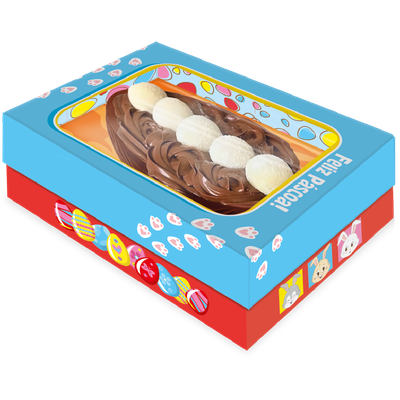 Produto Festcolor - CAIXA OVO 3 EM 1 TAMPA COM VISOR P PÁSCOA DIVERTIDA