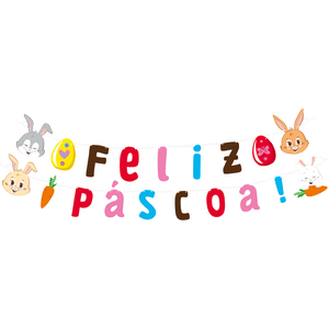 FAIXA DECORATIVA PÁSCOA DIVERTIDA
