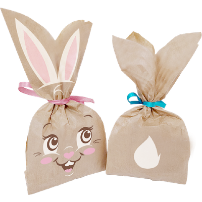 Produto Festcolor - SACO DE PAPEL COM ORELHA 25X11X5 PÁSCOA DIVERTIDA