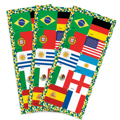 Produto Festcolor - ADESIVO QUADRADO NAÇÕES COPA 2026