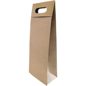 SACOLA PRESENTE GARRAFA 41X12X8 KRAFT 01X10