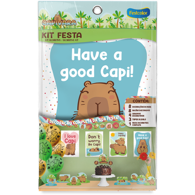 Produto Festcolor - KIT FESTA 24 PECAS CAPIVARA