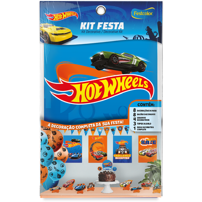 Produto Festcolor - KIT FESTA 24 PECAS HOT WHEELS