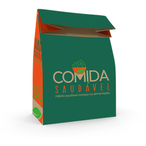 SACO DE PAPEL M 29X24X12 COMIDA SAUDAVEL FOOD SERVICE 04X50