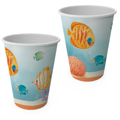 Produto Festcolor - COPO PAPEL 200ML FUNDO DO MAR ESPECIAL