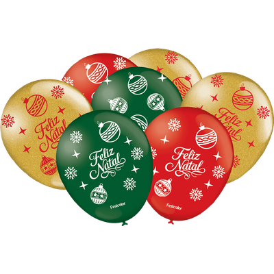 Produto Festcolor - BALÃO ESPECIAL SORTIDO NATAL CLÁSSICO