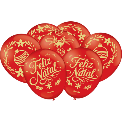 Produto Festcolor - BALÃO ESPECIAL VERMELHO NATAL CLÁSSICO
