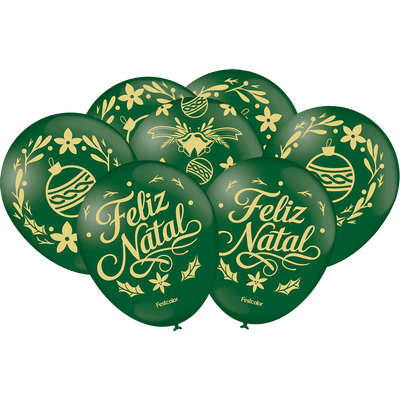 Produto Festcolor - BALÃO ESPECIAL VERDE NATAL CLÁSSICO