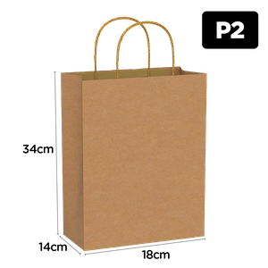 SACOLA KRAFT P2 34X18X14 LISO