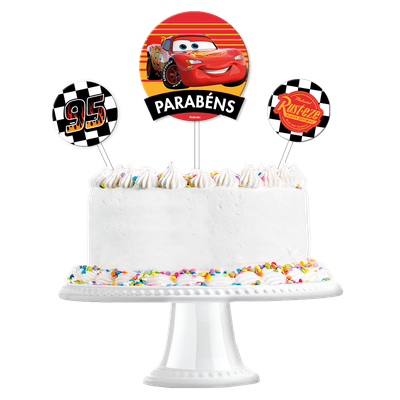 Produto Festcolor - KIT TOPO DE BOLO CARROS