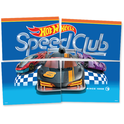 Produto Festcolor - PAINEL 4 PARTES HOT WHEELS ESPECIAL