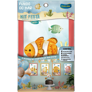 KIT FESTA 24 PECAS FUNDO DO MAR ESPECIAL