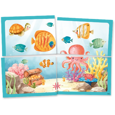 Produto Festcolor - PAINEL 4 PARTES FUNDO DO MAR ESPECIAL