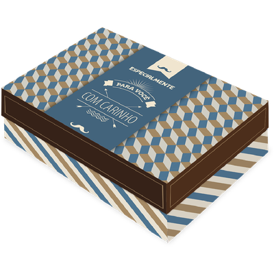 Produto Festcolor - CAIXA PRESENTE RETANGULAR M PARA ELE