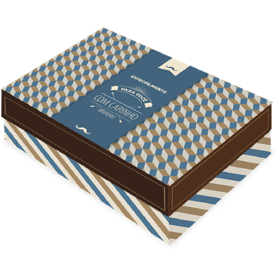 Produto Festcolor - CAIXA PRESENTE RETANGULAR G PARA ELE