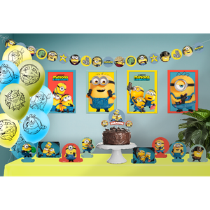 KIT FESTA 24 PECAS  MINIONS E MONSTROS