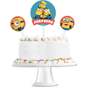 KIT TOPO DE BOLO  MINIONS E MONSTROS