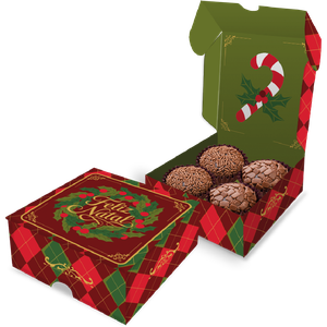 CAIXA PARA 4 DOCES NATAL CLÁSSICO