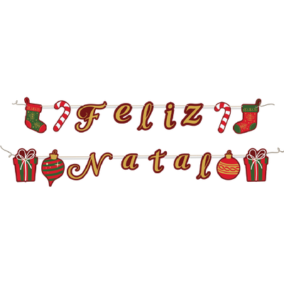 Produto Festcolor - FAIXA DECORATIVA FELIZ NATAL - LINHA NATAL CLÁSSICO