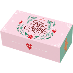 CAIXA GAVETA NATAL CLÁSSICO ROSA