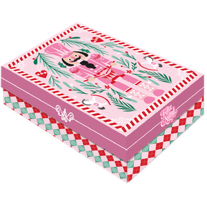 CAIXA PRESENTE RETANGULAR P NATAL CLÁSSICO ROSA