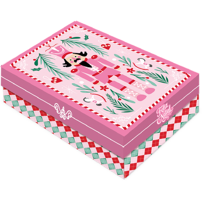 Produto Festcolor - CAIXA PRESENTE RETANGULAR G NATAL CLÁSSICO ROSA