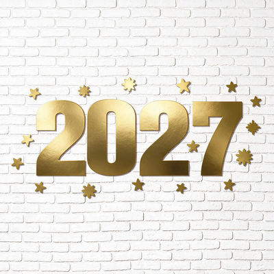 Produto Festcolor - DECORAÇÃO DE PAREDE 2027 DOURADO ANO-NOVO METALLIC