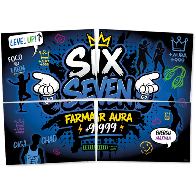 Produto Festcolor - PAINEL 4 PARTES SIX SEVEN