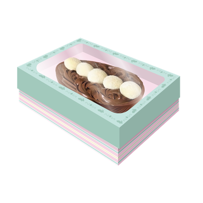 Produto Festcolor - CAIXA OVO TAMPA COM VISOR G PÁSCOA CANDY TIFFANY