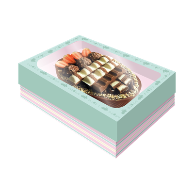 Produto Festcolor - CAIXA OVO TAMPA COM VISOR M PÁSCOA CANDY TIFFANY