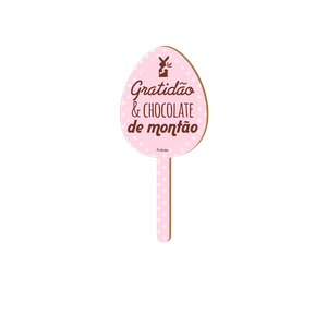 MDF PICK DECORATIVO PÁSCOA GRATIDÃO